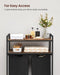 Laundry Sorter With 2 Shelves by Vasagle Rustic Brown and Black