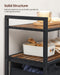 Laundry Sorter With 2 Shelves by Vasagle Rustic Brown and Black