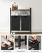 Laundry Sorter With 2 Shelves by Vasagle Rustic Brown and Black