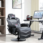 Grey Massage Recliner Chair with Remote Cup Holders and Lumbar Support by Homcom