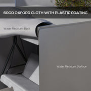 Light Grey Three Seater Swing Chair Protective Cover 152 x 177cm by Outsunny