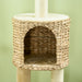 Multi Level Cat Tree with Scratching Post House and Bed for Indoor Cats Beige