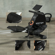 Folding Magnetic Rowing Machine with 16 Resistance Levels in Black for Home Fitness by SPORTNOW AOSOM
