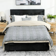 King Size Ottoman Bed Frame with Storage Drawer Ideal for Bedrooms Black