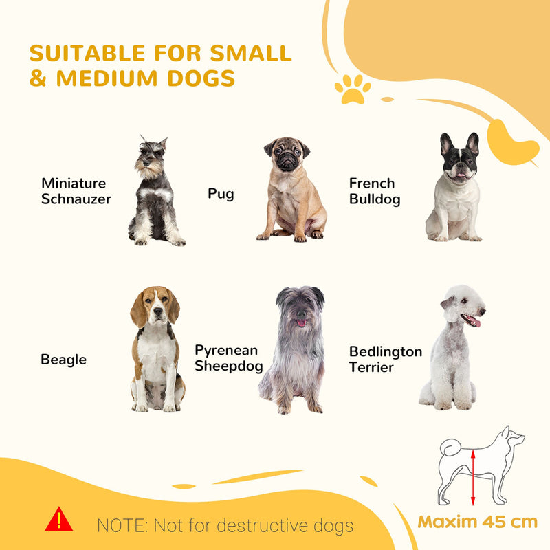 Adjustable Freestanding Wooden Dog Gate for Doorways and Stairs Natural Wood Finish AOSOM