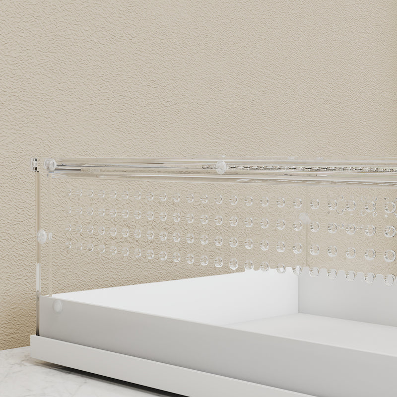 Acrylic Reptile Terrarium With Sliding Top Ventilated Lid for Snake or Gecko Clear AOSOM