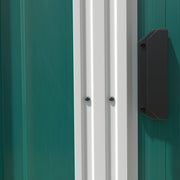 Green 7x5ft Galvanised Metal Shed with Sliding Door for Garden Storage by Outsunny