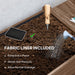 Wooden Raised Garden Planter with Shelves 46 x 94cm Carbonised by Outsunny