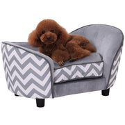 Small Dog Sofa Bed with Removable Padded Cushion Ideal for Indoor Use Grey
