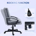 Image of a Light Grey Faux Leather Office Chair With Wheels