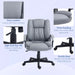 Image of a Light Grey Faux Leather Office Chair With Wheels