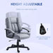 Image of a Light Grey Faux Leather Office Chair With Wheels