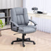 Image of a Light Grey Faux Leather Office Chair With Wheels