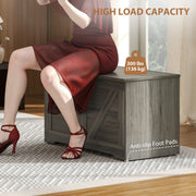 100L Large Storage Box With Safety Hinges Ideal for Home Organisation Charcoal, Grey