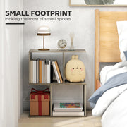 Slim S Shaped Side Table With 3 Storage Shelves Ideal For Small Spaces Grey