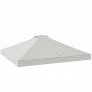 Gazebo Roof Replacement Waterproof Canopy for 3 x 3 m Frames UV Protection White Outsunny