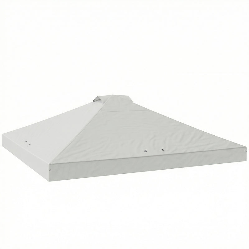 Gazebo Roof Replacement Waterproof Canopy for 3 x 3 m Frames UV Protection White Outsunny