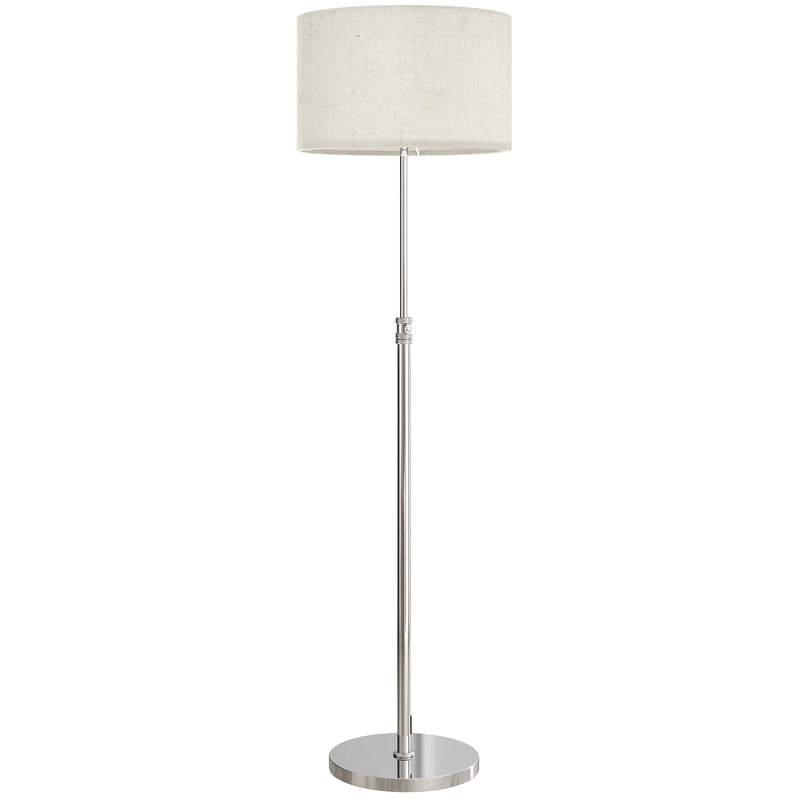 Adjustable Floor Lamp with Remote Control for Easy Reading and Relaxing Lighting Silver Beige