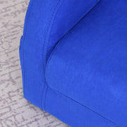 2 in 1 Kids Armchair and Fold Out Sofa Bed with Wooden Frame for Bedroom Use, Blue