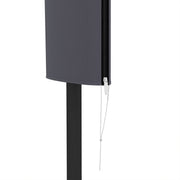 Dark Grey Cantilever Parasol Cover with Zipper and Rod for Garden Umbrella Protection