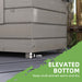 Grey Wooden Outdoor Cat House Raised Shelter with Openable Roof and Window by PawHut