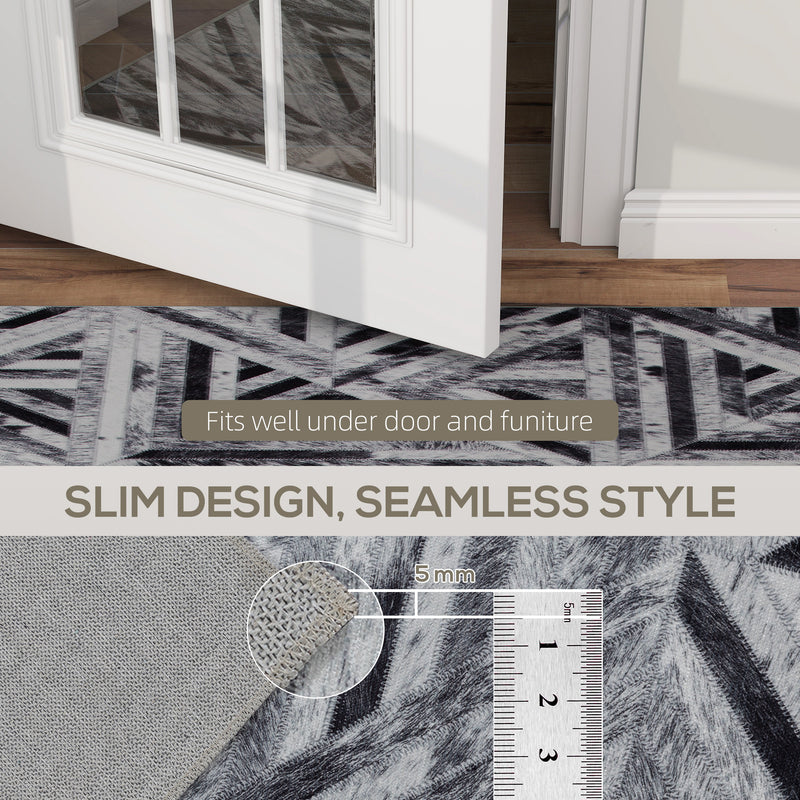 Large Chenille Area Rug Non Slip Washable Carpet For Living Room Or Bedroom Black