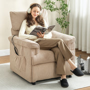 Electric Massage Recliner Chair With Heat and Remote Control for Home Comfort Brown