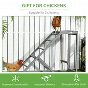 Walk In Chicken Run with Activity Shelf and Weather Cover for Poultry Safety, Green