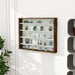 5 Tier Wall Display Cabinet With Glass Doors And Adjustable Shelves Rustic Brown by HOMCOM