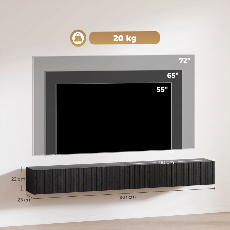Floating TV Stand with Hidden Storage for Clutter-Free Lounge and Extra Floor Space