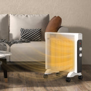 2kW White Electric Heater with Adjustable 10-45â„ƒ Temperature Control by HOMCOM