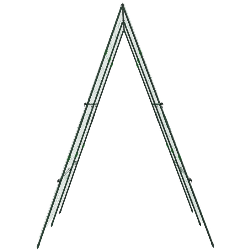 Adjustable Garden Trellis Frame for Climbing Plants Vegetables and Flowers Green AOSOM