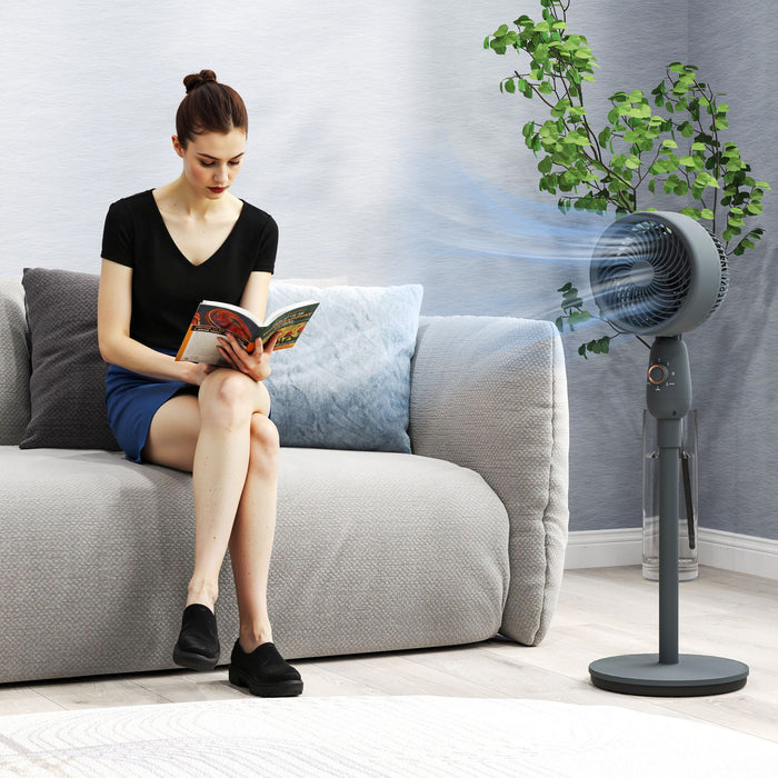 12 Inch Powerful Pedestal Fan with 3 Speeds and Oscillating Function for Home and Office by HOMCOM