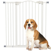 Extra Tall Safety Dog Gate with Auto Close for Doorways and Stairs Adjustable 74 to 94cm White