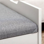 Dressing Table with Flip Up Mirror Drawer and Storage Stool for Bedroom or Lounge White