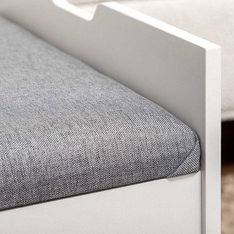 Dressing Table with Flip Up Mirror Drawer and Storage Stool for Bedroom or Lounge White