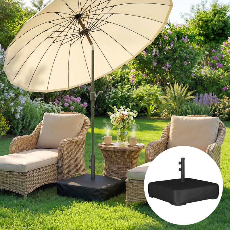 Umbrella Base for Garden and Patio Secure Heavy Duty Parasol Stand Easy Fill Black