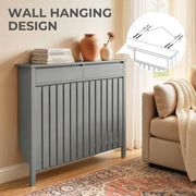 Radiator Cover with Storage Drawers for Safe Heating and Tidy Hallways or Lounges Grey Homcom