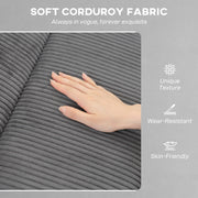 Electric Massage Recliner Chair with Corduroy Upholstery for Home Comfort Grey