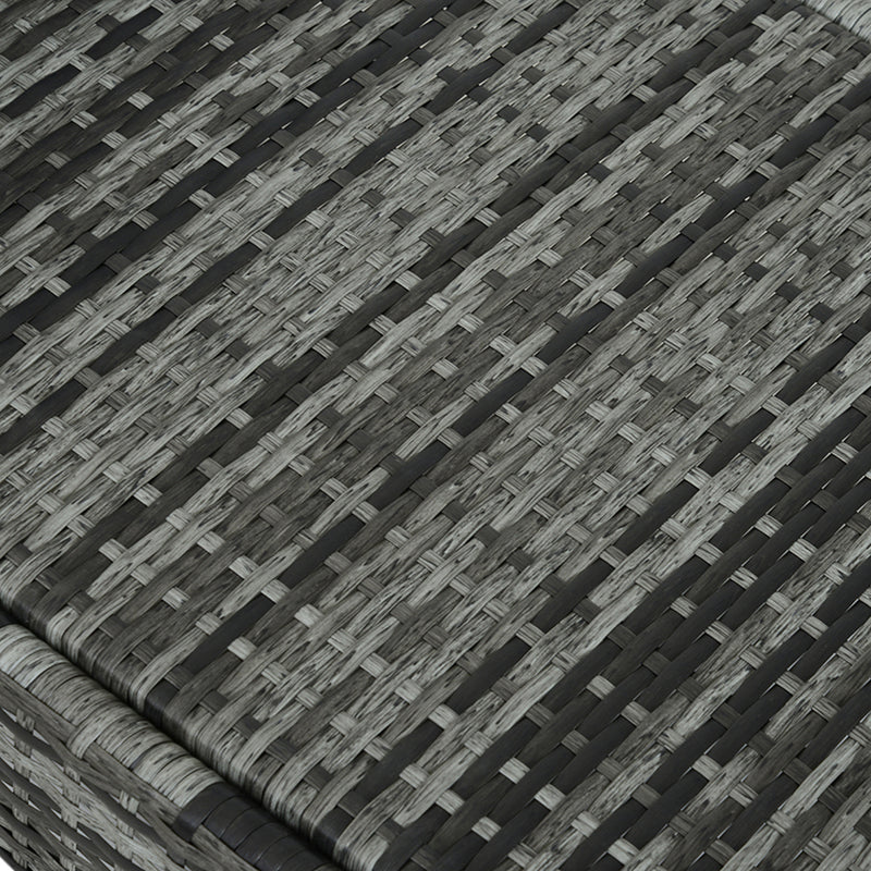 2 Piece Rattan Sun Lounger Set With Adjustable Reclining Backrest For Garden Relaxation, Grey