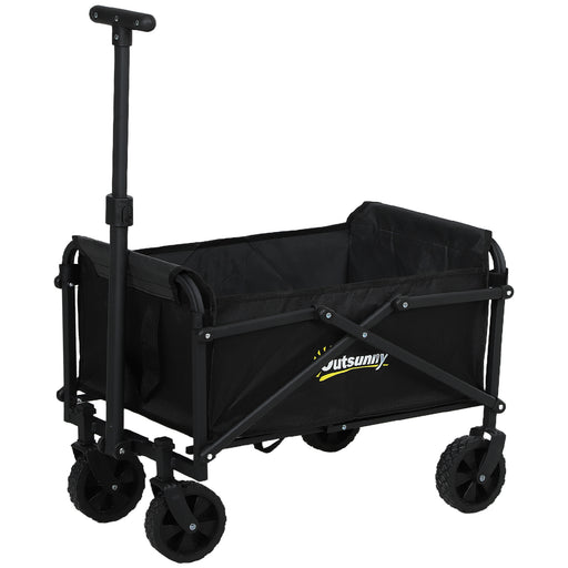 41L Folding Festival Trolley on Wheels 60kg Heavy Duty Garden Cart by Outsunny