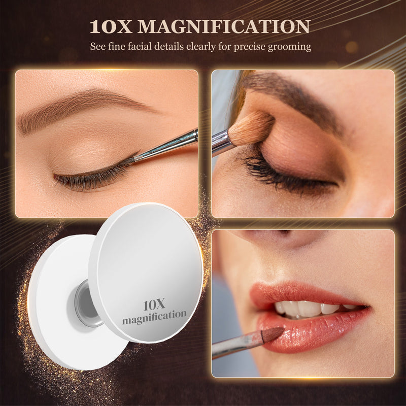 Vanity Mirror with Adjustable LED Lights and Bluetooth Speaker for Makeup and Hair White AOSOM