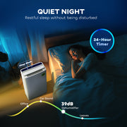 Portable Dehumidifier with Air Purifier and 5 Modes for Home and Laundry Use, White