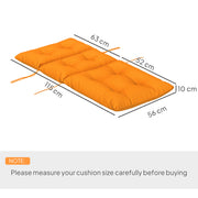 Orange Padded Outdoor Seat Cushion 115 x 56cm by Outsunny