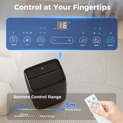 Portable Air Conditioner with Cooling and Dehumidifier for Bedrooms and Living Rooms Black AOSOM