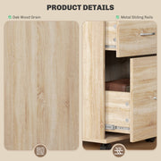 Two Drawer Lockable Filing Cabinet Wood Effect for Home Office by HOMCOM