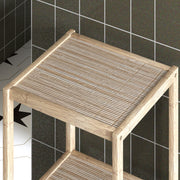 Four Tier Bamboo Bathroom Storage Shelf Natural Finish by HOMCOM