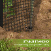 Galvanised Steel Garden Fruit Cage With Zipped Door For Plant Protection Black