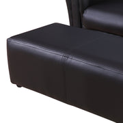 2 Seater Kids Sofa Bed with Footstool Perfect for Toddlers and Children, Black
