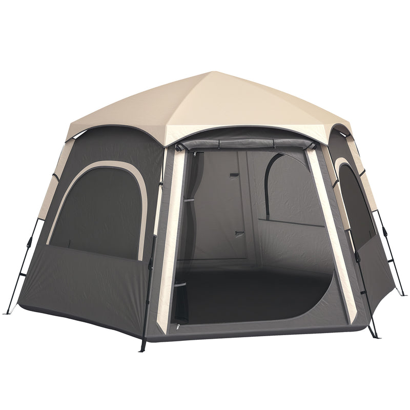 4 Person Dome Tent with Fast 2 Minute Setup for Easy Camping Shelter Dark Grey
